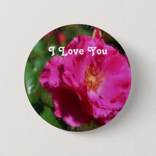 Ik hou van je roze roze roze Button (Voorkant)