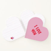 Ik hou van je roze Valentijnsdag cadeau Notitieboek (Binnen)