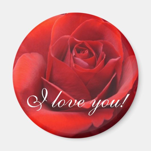 "Ik hou van je" Rozen Magneet (Voorkant)