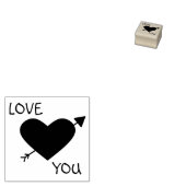 Ik hou van je rubberen stempel (Gestempeld)