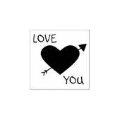 Ik hou van je rubberen stempel (Afrduk)