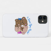 Ik hou van je rug Teddy Bears die ophangen Case-Mate iPhone Case (Achterkant (horizontaal))