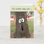 Ik hou van je Sappy Tree met Hearts Wenskaart Kaart (Gele Bloem)