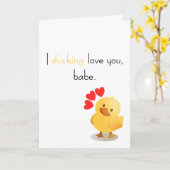 "Ik hou van je, schat" Valentijnsdag Kaart (Gele Bloem)