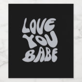 Ik hou van je schat wijn etiket (Enkel label)