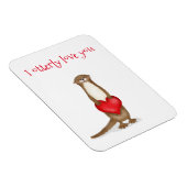 Ik hou van je schattige otter met hartmagneet magneet (Rechterzijde)