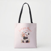 Ik hou van je Schattige Panda Moederdag cadeau Tote Bag (Voorkant)