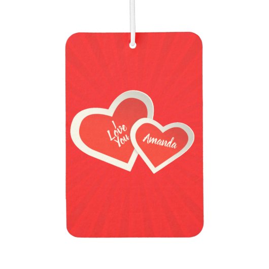 "Ik hou van je" Schattigee Valentijn harten .. Gep Luchtverfrisser (Voorkant)