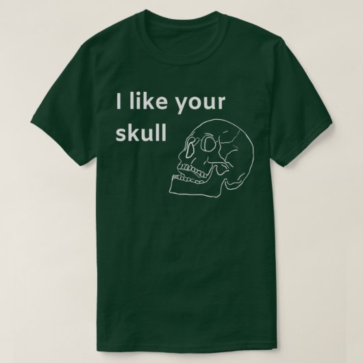 Ik hou van je schedel t-shirt (Design voorkant)