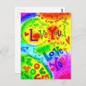 Ik hou van je schilderijen. briefkaart (Voorkant / Achterkant)