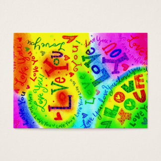 Ik hou van je schilderijen. visitekaartjes