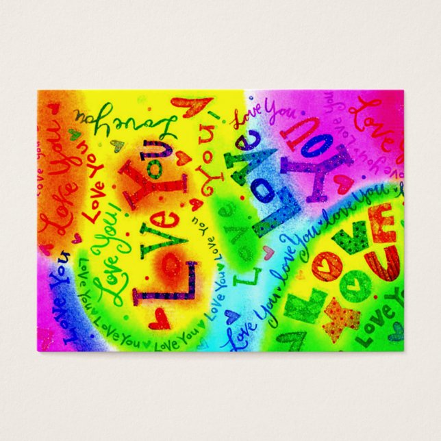 Ik hou van je schilderijen. visitekaartjes (Voorkant)