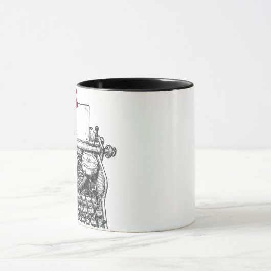 Ik hou van je | schrijfmachineboodschap mok (Midden)