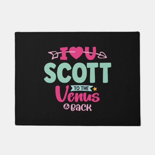 Ik hou van je Scott Valentijnse Deurmat (Voorkant)