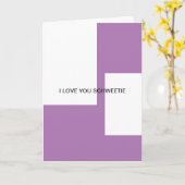 Ik hou van je scweetie kaart (Gele Bloem)