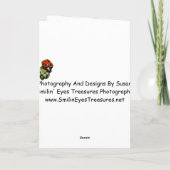 Ik hou van je Sepia Floral Border Photo Card Kaart (Achterkant)