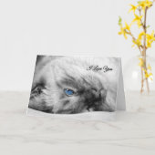 Ik hou van je Siamese kat met blauwe ogen Kaart (Gele Bloem)