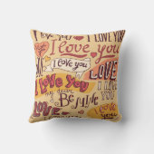 "Ik hou van je" Sierkussen (Achterkant)