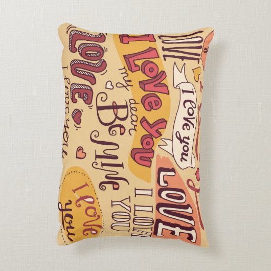 "Ik hou van je" Sierkussen Accent Kussen (Achterkant (Verticaal))