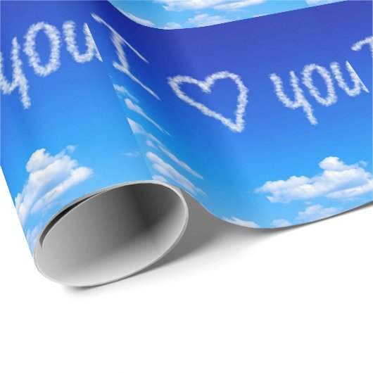 Ik hou van je, Skywriting Cadeaupapier (Rol Hoek)