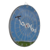 Ik hou van je skywriting dartbord (Voorkant Links)