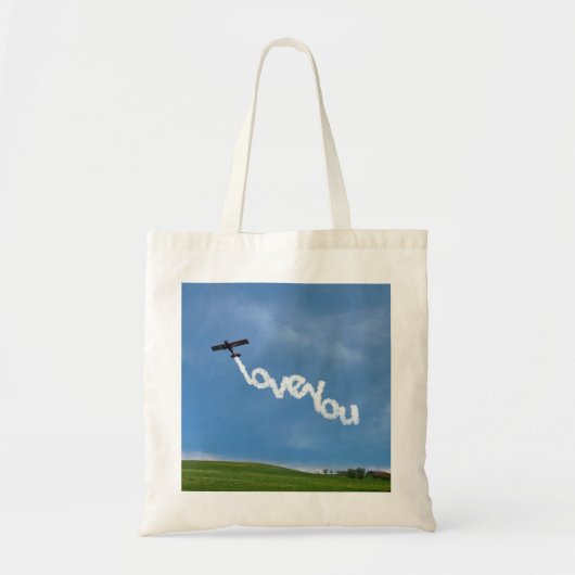 Ik hou van je skywriting tote bag (Voorkant)