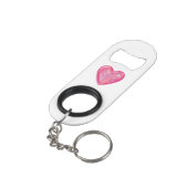 "Ik hou van je sleutelhanger en flesopener Mini Flessenopener (Achterkant Gekanteld)