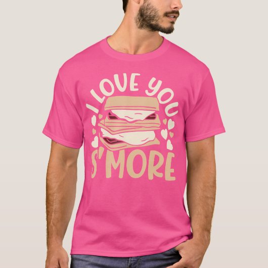 Ik hou van je Smore Camper Camping Campfire Marshm T-shirt (Voorkant)