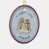 Ik hou van je, SNEEUW. Sneeuwpaar ornament (Rechts)