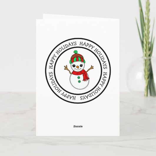 Ik hou van je Sneeuw Veel, Sneeuwman Pun, Kerstmis Feestdagen Kaart (Achterkant)