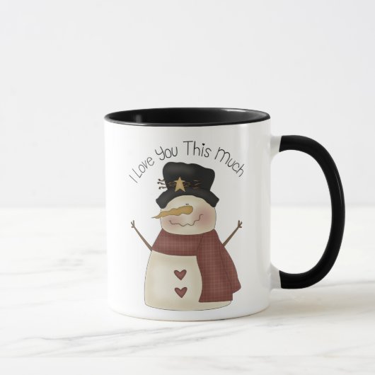 Ik hou van je sneeuwt veel mok (Rechts)