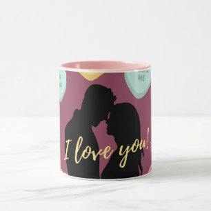 Ik hou van je Snoep... hoorn Valentijnsdag Mok