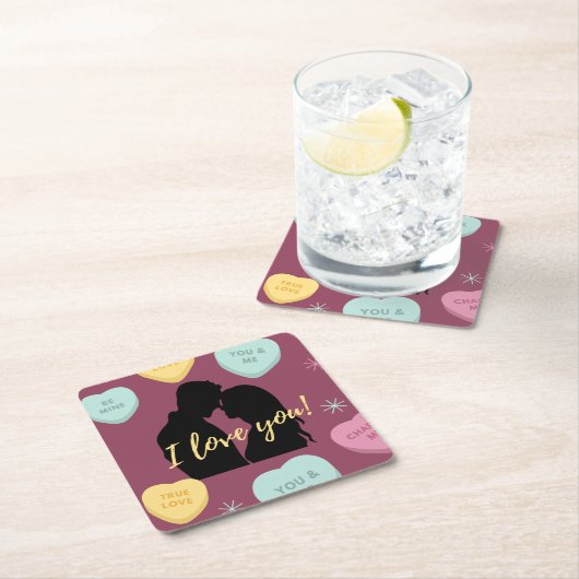 Ik hou van je Snoep... Kartonnen Onderzetters (Insitu)