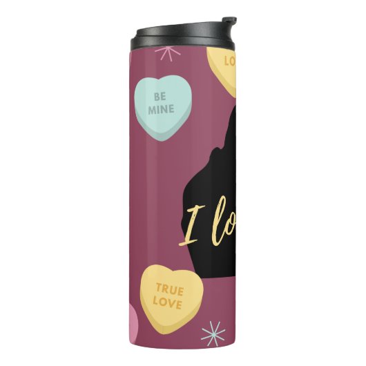 Ik hou van je Snoep... Thermosbeker (Gedraaid links)