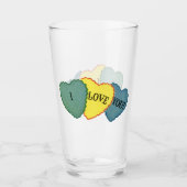 Ik hou van je Snoep Valentijn Glas (Voorkant)
