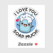 Ik hou van je soap veel grappige Soap Pun Sticker (Vel)