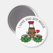 Ik hou van je soj, Sushi Pun Flirty Magneet (Voorkant / Achterkant)