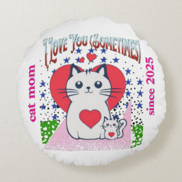 Ik hou van je (soms) - Grappig Sierkussen Rond Kussen