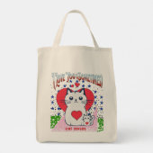 Ik hou van je (soms) - Grappige sarcastische Canva Tote Bag (Achterkant)