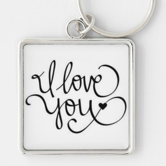 ** IK HOU VAN JE ** SPECIAAL VOOR HEM / HAAR SLEUT SLEUTELHANGER (Voorkant)