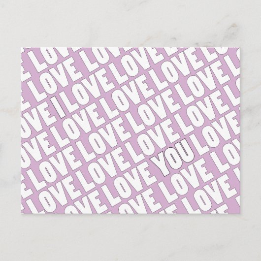 Ik hou van je speciale Jubileum Briefkaart (Voorkant)