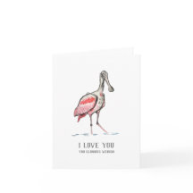 Ik hou van je Spoonbill Folders Note Card