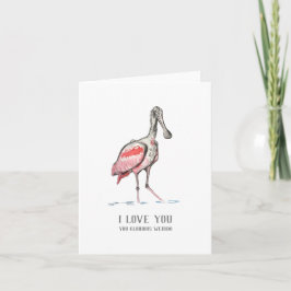 Ik hou van je Spoonbill Folders Note Card Kaart