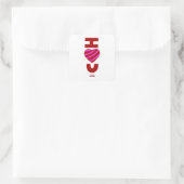 Ik hou van je Square Sticker (Tas)