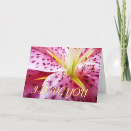 Ik hou van je Stargazer Lily Kaart