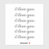 Ik hou van je sticker (Vel)