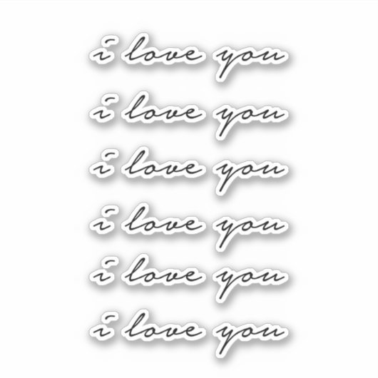 Ik hou van je sticker (Voorkant)