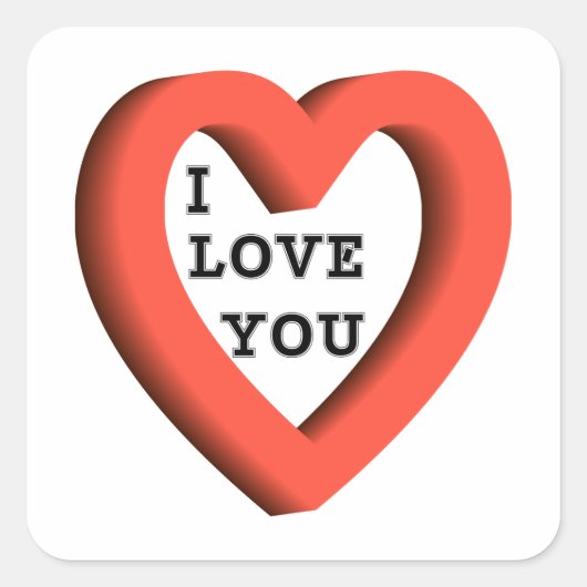 Ik hou van je Sticker (Voorkant)