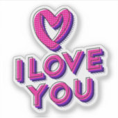 Ik hou van je. sticker (Voorkant)