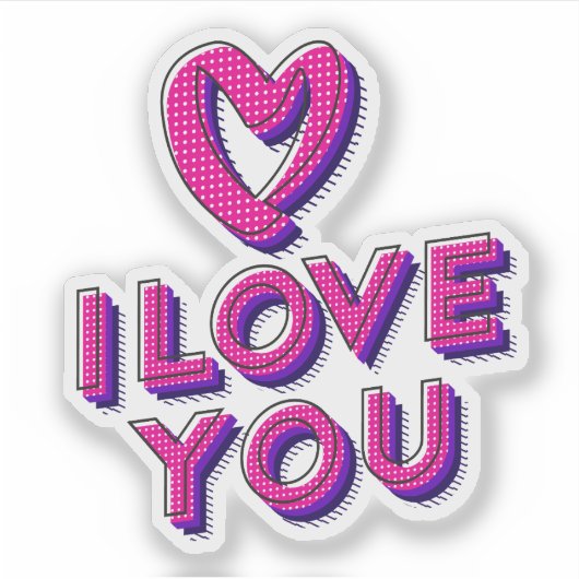 Ik hou van je. sticker (Voorkant)